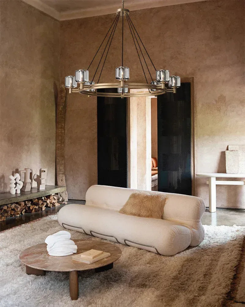 6/12 Light Candle Style Traditional Chandelier with Crystal Accents for dining room table American chandelier