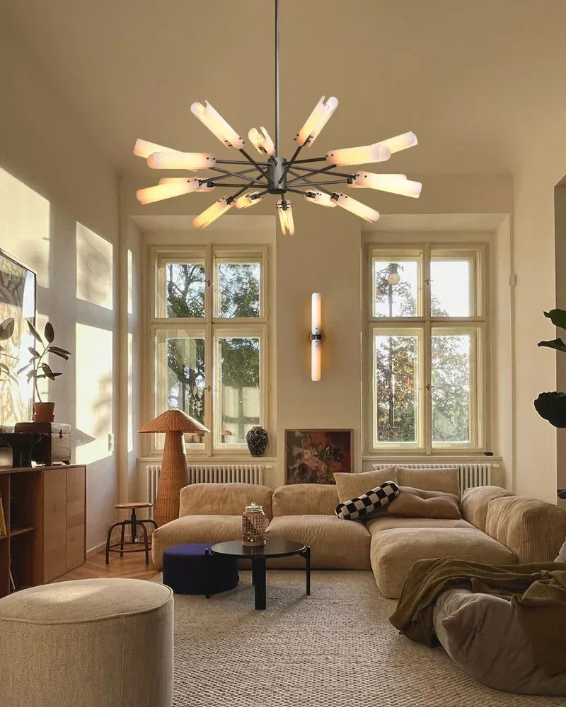 Modern Design Platiere Linear Chandelier Collection with Opal White Glass | Antique Brass/Black Finish American chandelier