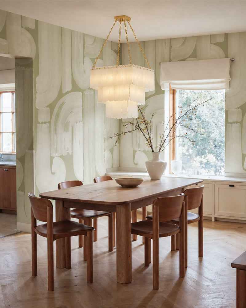 LightsStory Alabaster Square Mutil-layer Pendant Light - White Natural Stone