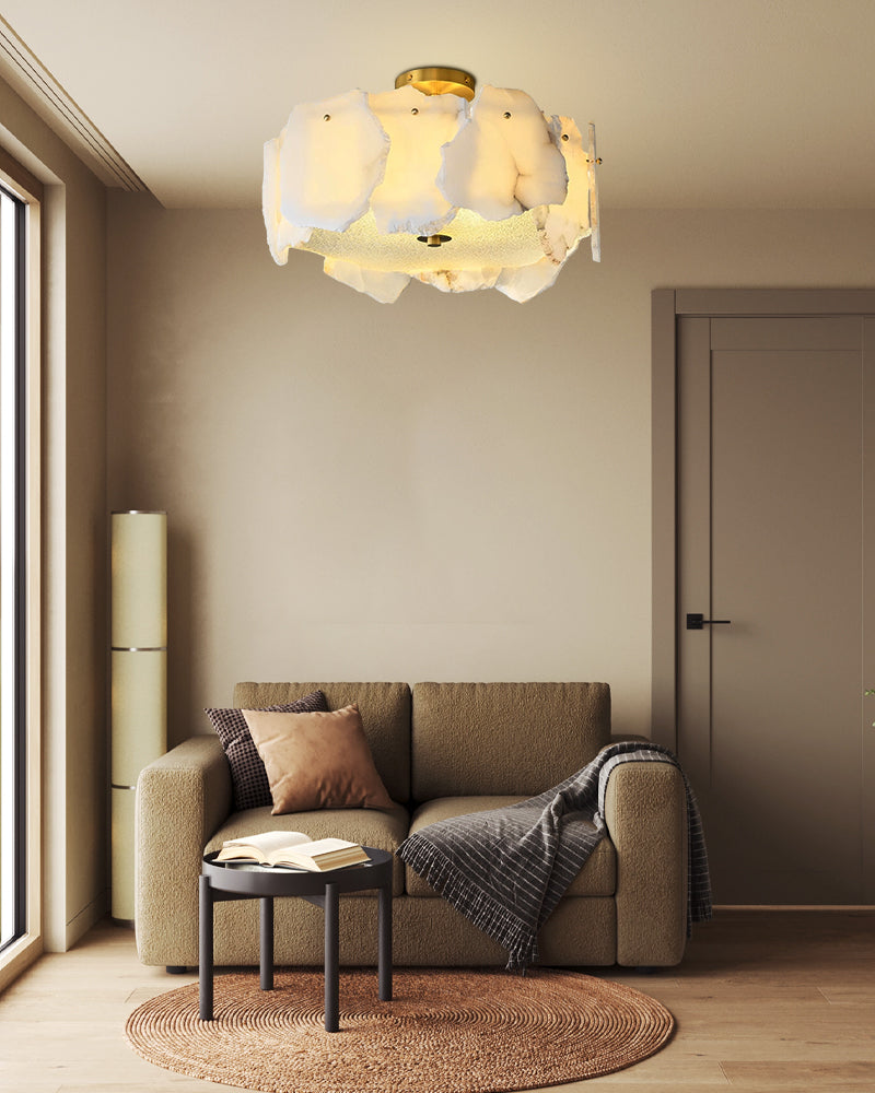 white alabaster ceiling lights