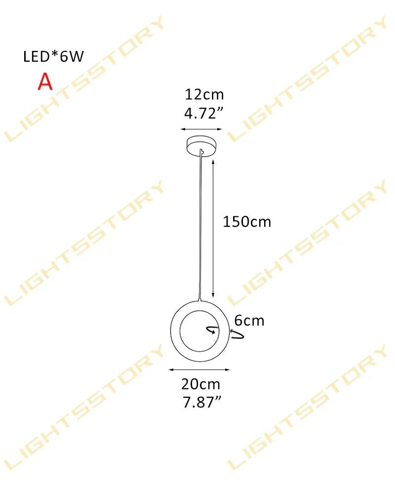 Modern Hanging Round Alabaster LED Small Ring Pendant Lights for Bedroom A-1 light-D20*H20CM D7.87"*H7.87" Modern Pendant lamp
