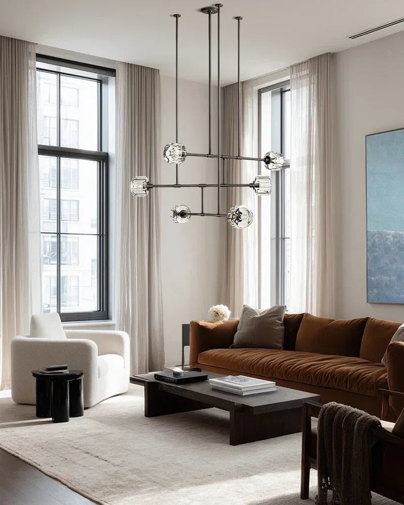 6/12 Light Candle Style Traditional Chandelier with Crystal Accents for dining room table American chandelier