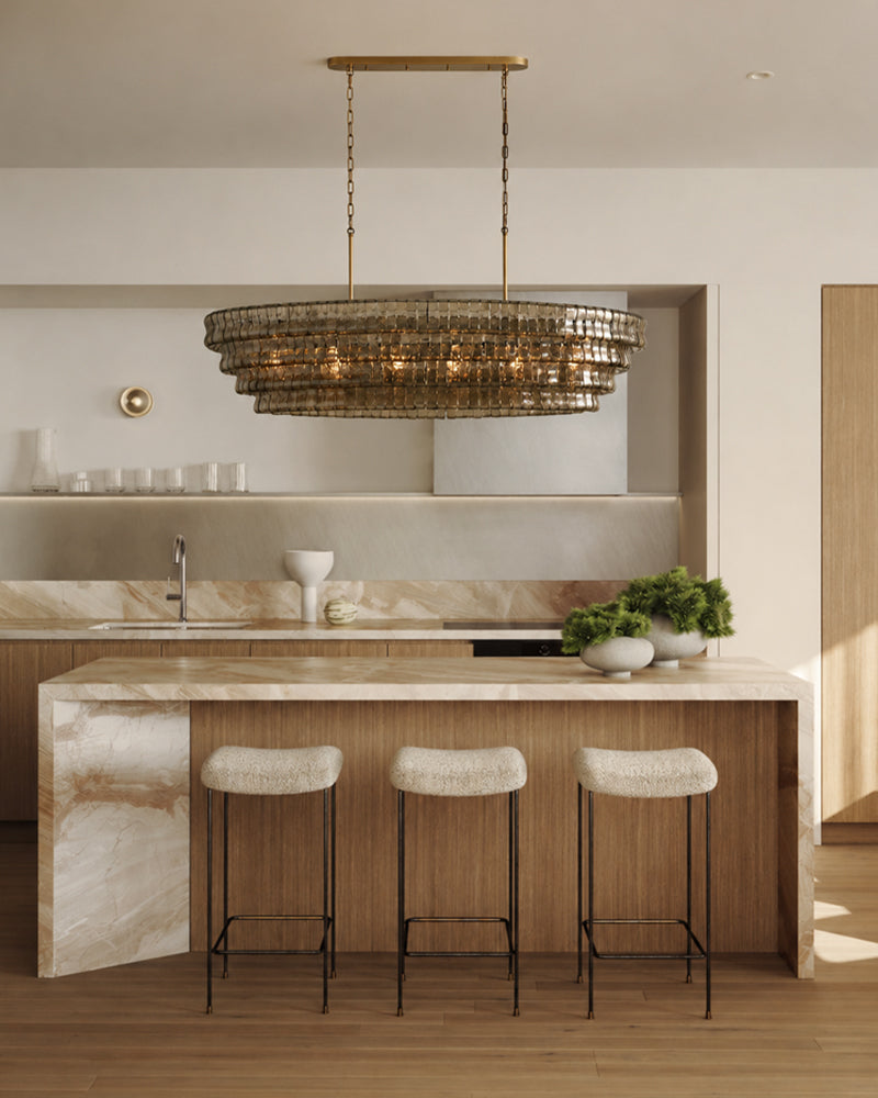 LightsStory Ethereal Statement Chandelier - Lux Oval - Multi-Tier