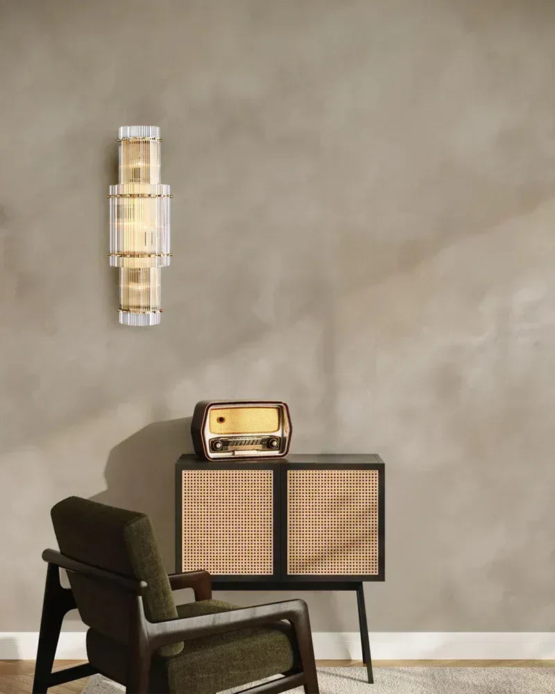 San Marco Strip Glass Shade Round Chandelier Collection in Antiqued Brass/Black Steel American chandelier