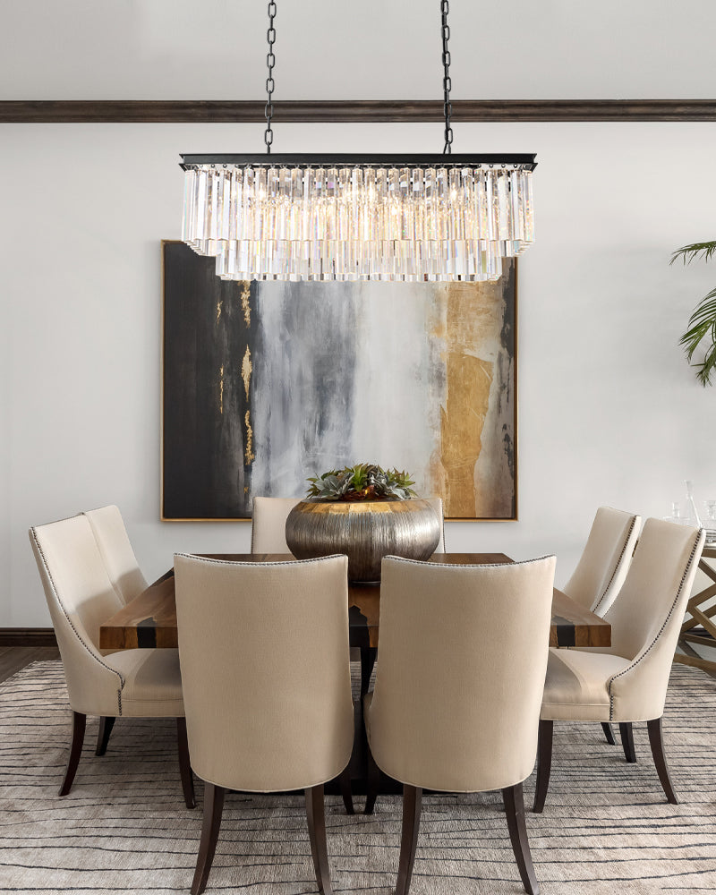 square chandelier
