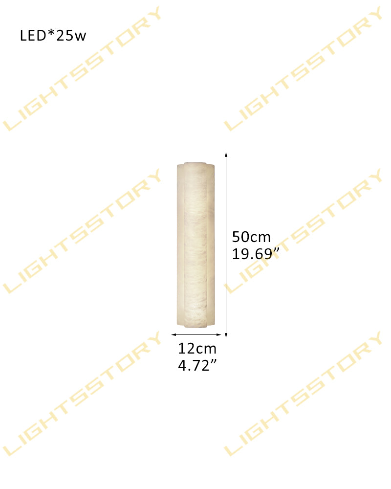 LightsStory Alabaster Linear Wall Sconce - Serene White - Small