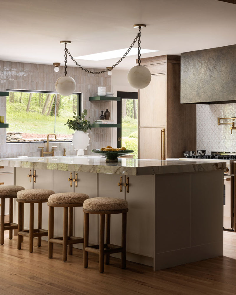 Alabaster Globe Swag Pendants Indoor Lighting with Brass/Black Chain in adjustable