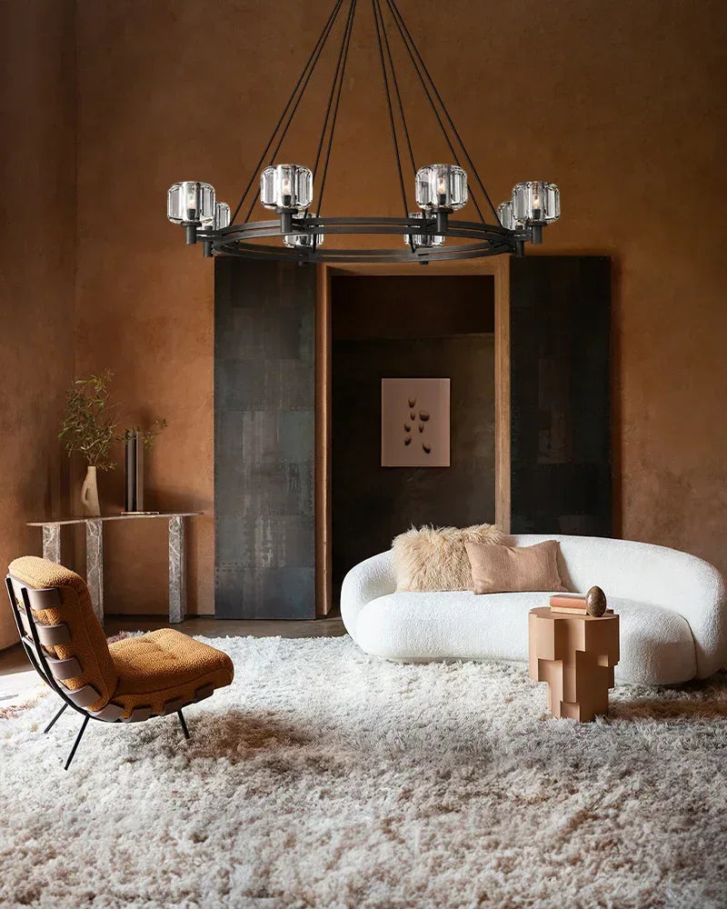 6/12 Light Candle Style Traditional Chandelier with Crystal Accents for dining room table American chandelier