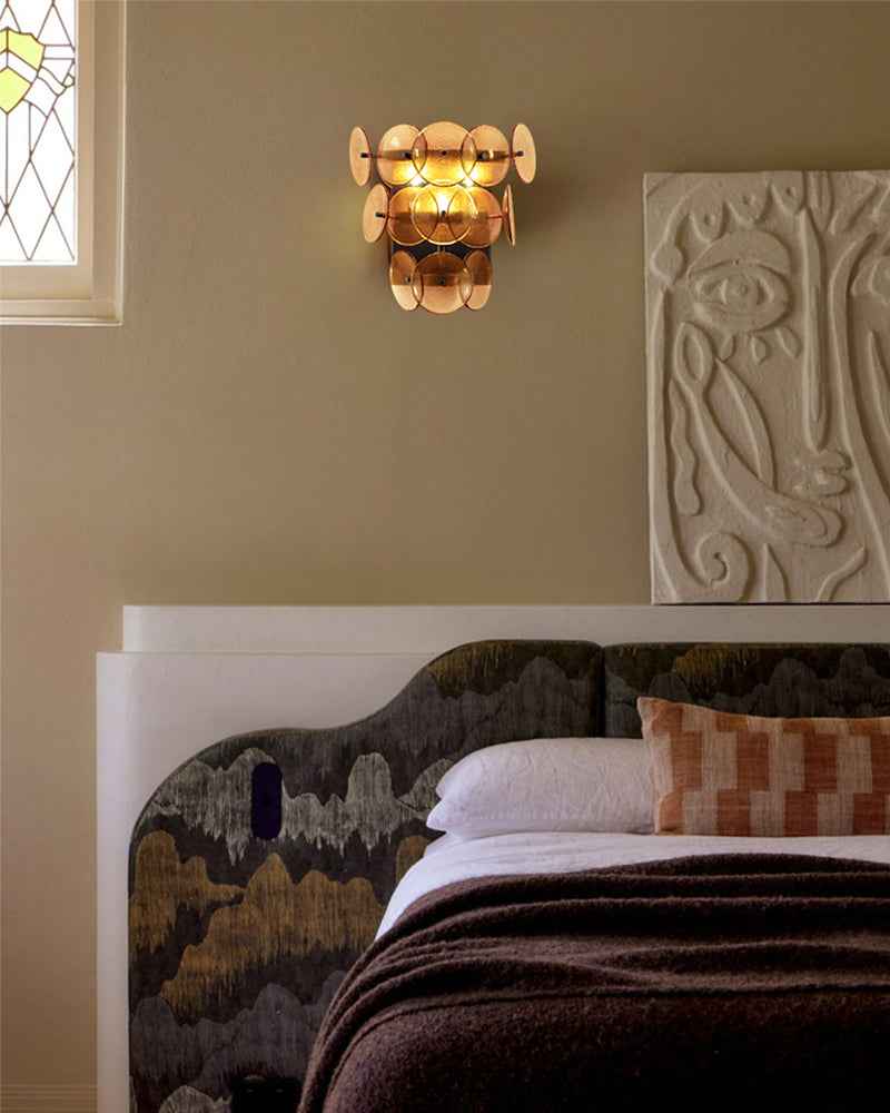 LightsStory Handcraft Glass Mutil-layer Cylindrical Wall Sconces