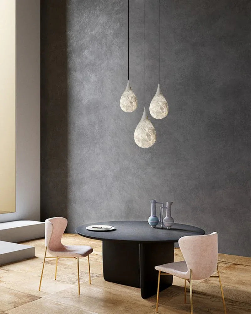 Spanish Marble Droplet Ceiling Dimmer Pendant Lamp 4" 6"for kitchen Island, bedroom Modern Pendant lamp