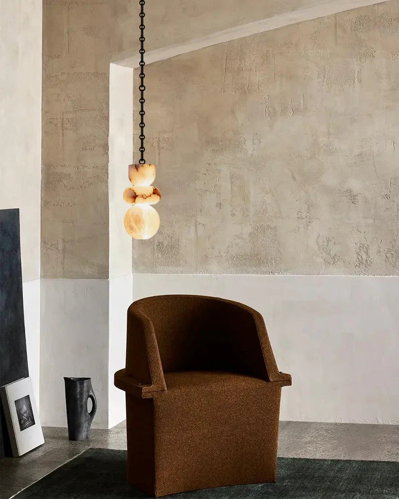 5 lights Multi Light Soft White Ablabaster Pendant Light Fixtures 4" Wide for dining room Modern Pendant lamp