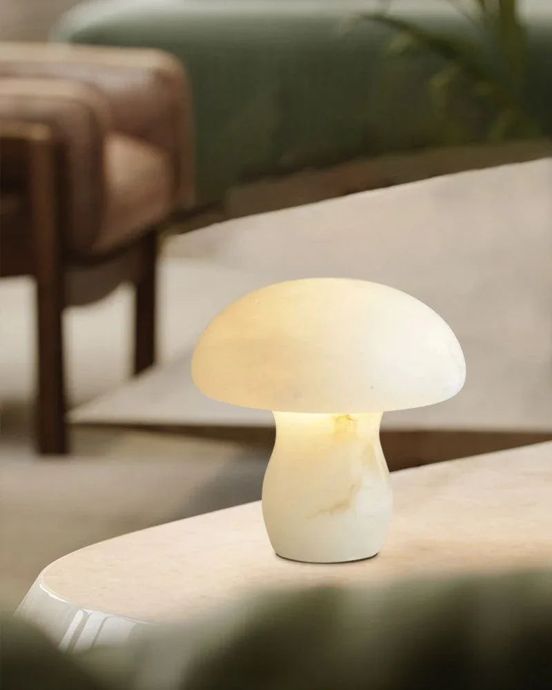 Modern Cosy White Marble Mushroom Shaped table lamp for bedroom E27 Mushroom Marble Table Lamp