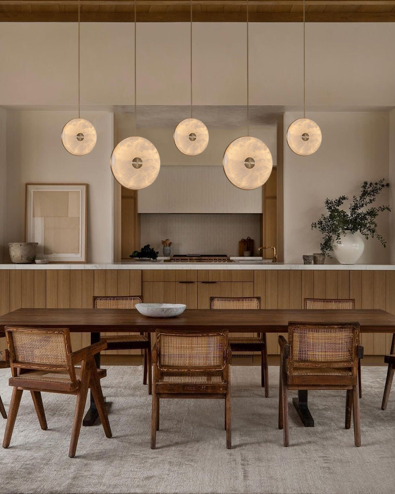 Lausanne Series Geometric Chandelier | Rotatable Alabaster Hand-selected natural alabaster diffusers with sleek metal rods, Sleek metal finish for Kitchen islands, entryways, and dining rooms Modern Pendant lamp