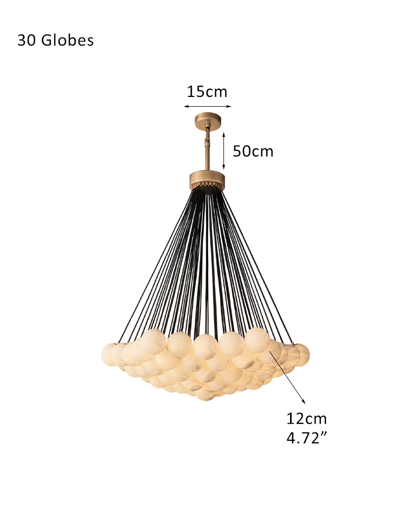 expensive chandeliers | multi light of marble globe