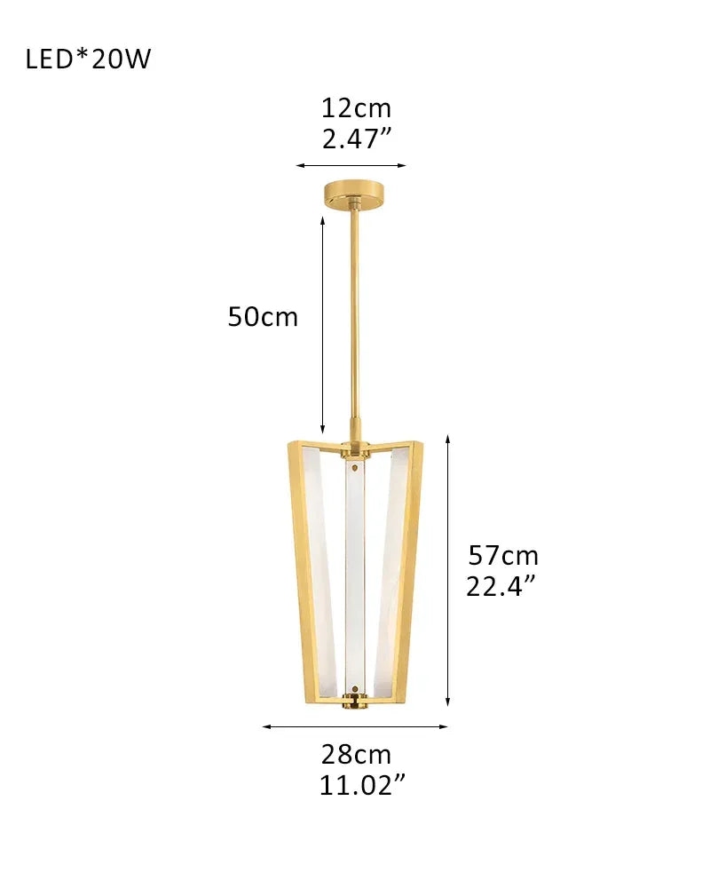 3/4 Lights Modern Edgemere LED Alabaster Pendants Light Wide 11" 16" in Brass/Black Finish 3-light-D28*H57CM D11"*H22.4" Brass Modern Pendant lamp