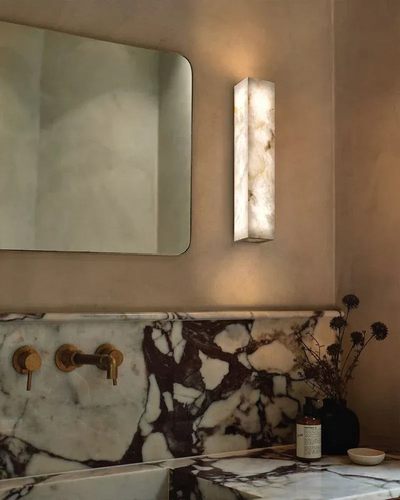 Amercian Vintage LED square Spanish Marble wall sconce lamp 6" 10W 15W Flush Mounted Wall Sconce Lamp