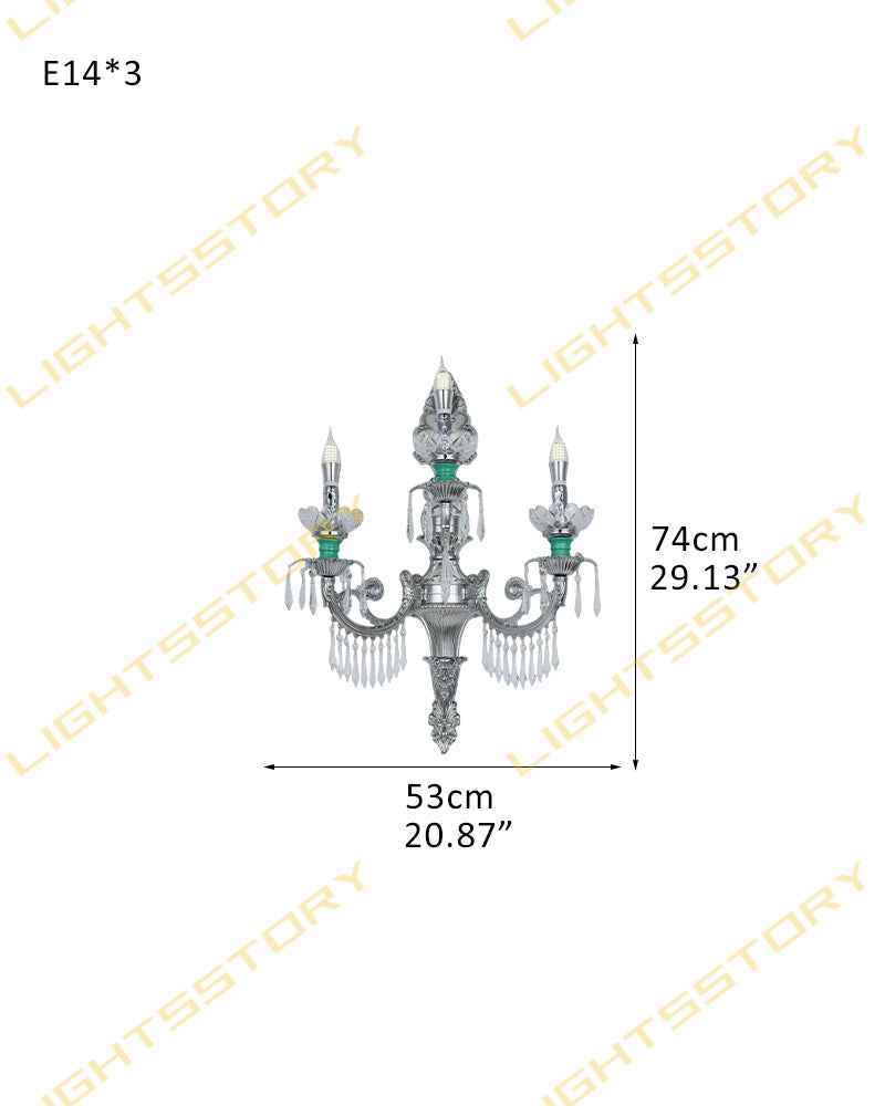 Lightsstory Series Classic Crystal chandelier | Translucent Hand-blown Crystal Handing Light Finish for Dining Rooms, Living Rooms and Bedroom