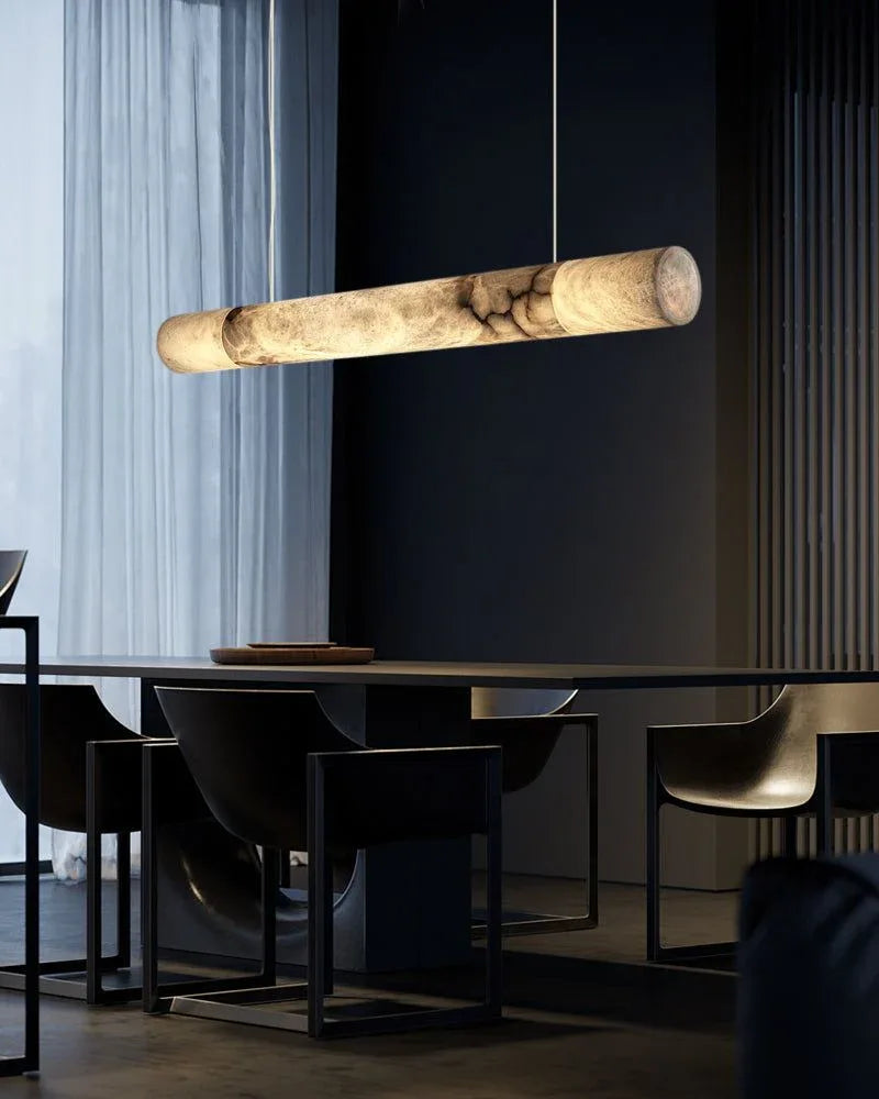 Minimalist Long Cord Ceiling Pendant Alabaster Lighting | 120/150cm Length American chandelier