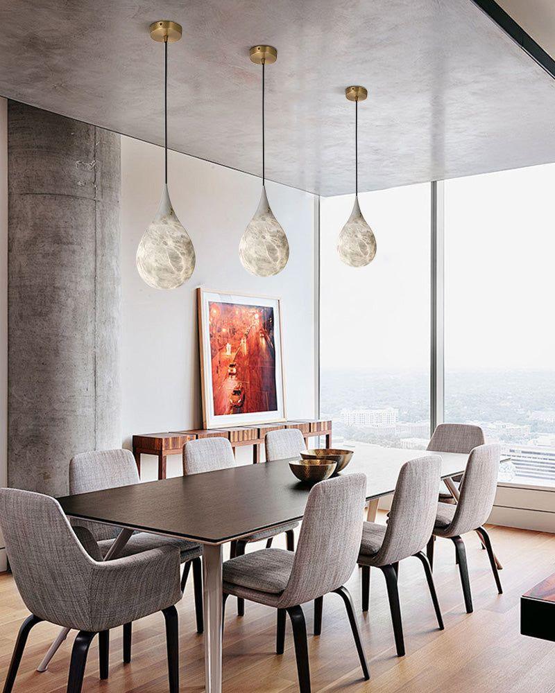 Spanish Marble Droplet Ceiling Dimmer Pendant Lamp 4" 6"for kitchen Island, bedroom Modern Pendant lamp