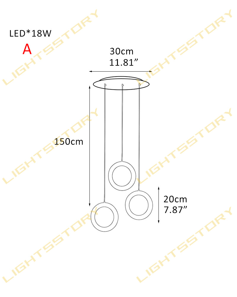 Elegant Stairwell Cluster Lighting LED Alabaste Circular Adjustable Pendant Light Fixtures
