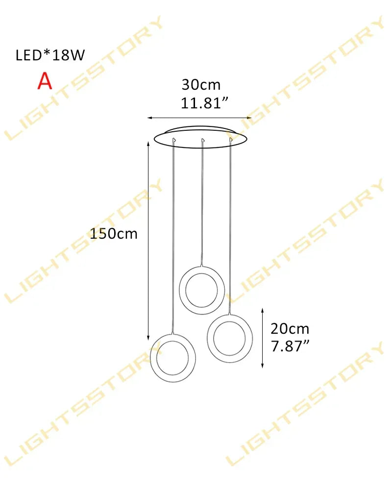 Modern Hanging Round Alabaster LED Small Ring Pendant Lights for Bedroom A-3 light-D20*H20CM D7.87"*H7.87" Modern Pendant lamp