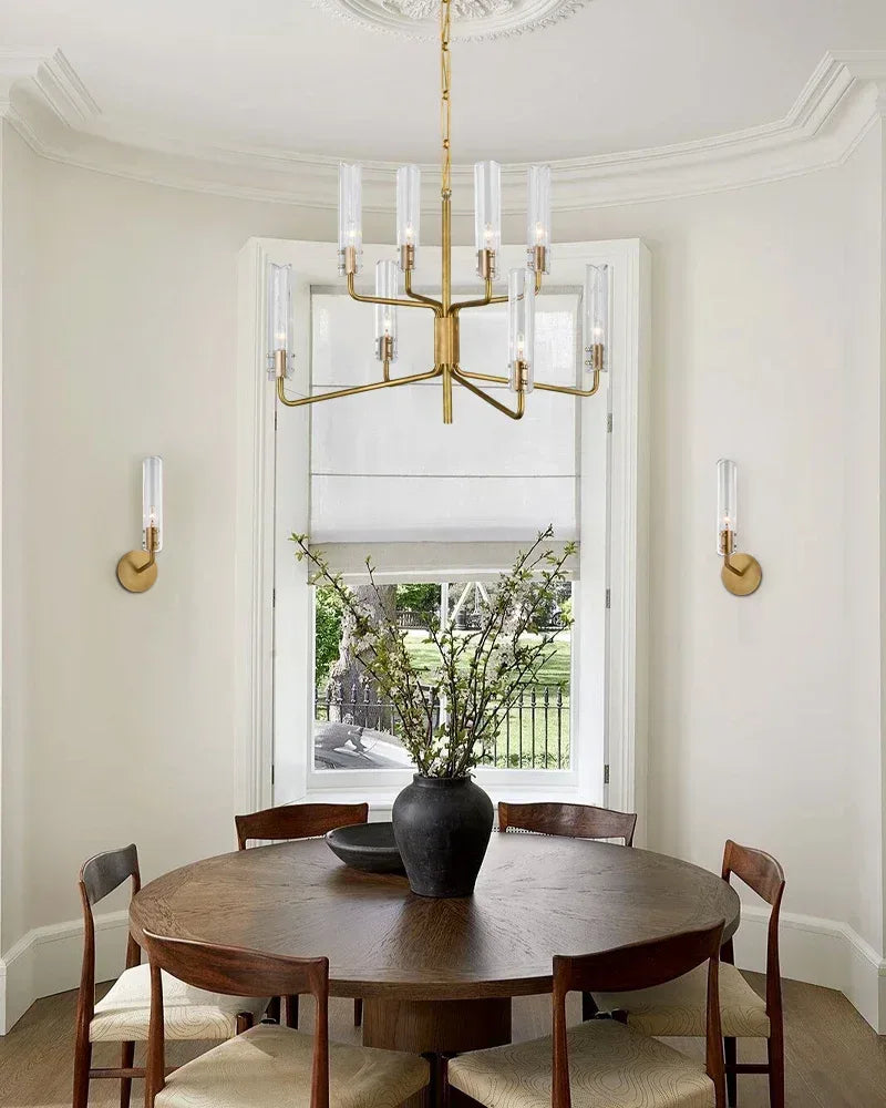 Rustic Forged Iron Casoria Two Tier Chandelier with Clear Glass Shade Use For Living Foyer American chandelier