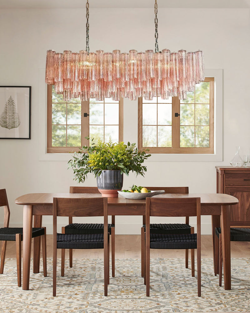 10/14/20/25 light Linear Large Murano Colorful Glass Chandelier in Brass/Chrome Hardwared Luxury Modern Chandelier