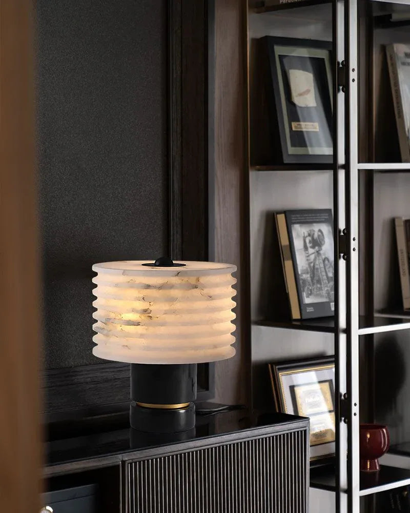 Elegant Lighting G9 Cloud Stone Alabaster Table Lamp Wide D10" & D11" 15W Vintage Simple Table Lamp