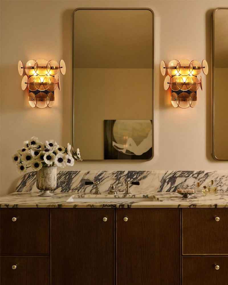 LightsStory Handcraft Glass Mutil-layer Cylindrical Wall Sconces