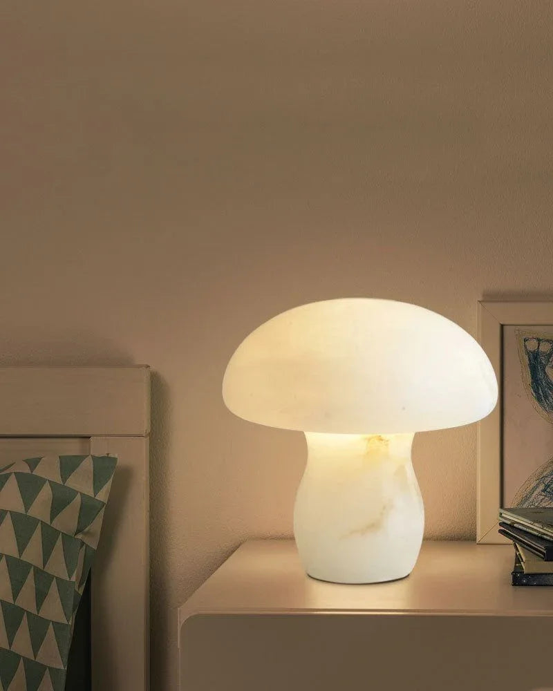 Modern Cosy White Marble Mushroom Shaped table lamp for bedroom E27 Mushroom Marble Table Lamp