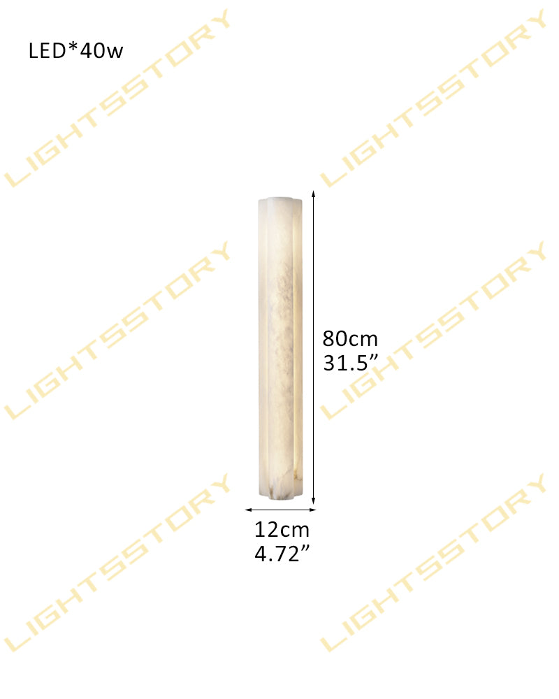 LightsStory Alabaster Linear Wall Sconce - Serene White - Small
