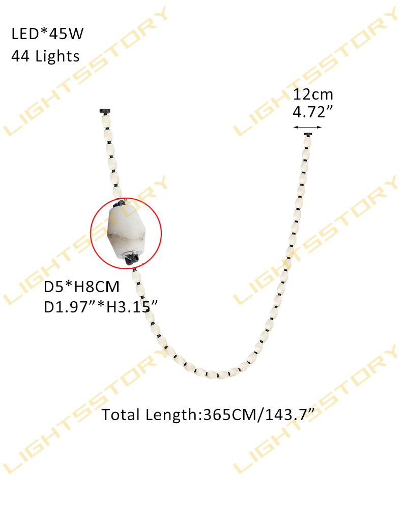 Clairval Series Geometric Chandelier | Linear LED Solid Brass Connectors and Integrated LED Modules, Natural Brass finish for Kitchen Islands and Dining Rooms 44-light-D5*H365CM D1.97"*H143.7" Black American chandelier