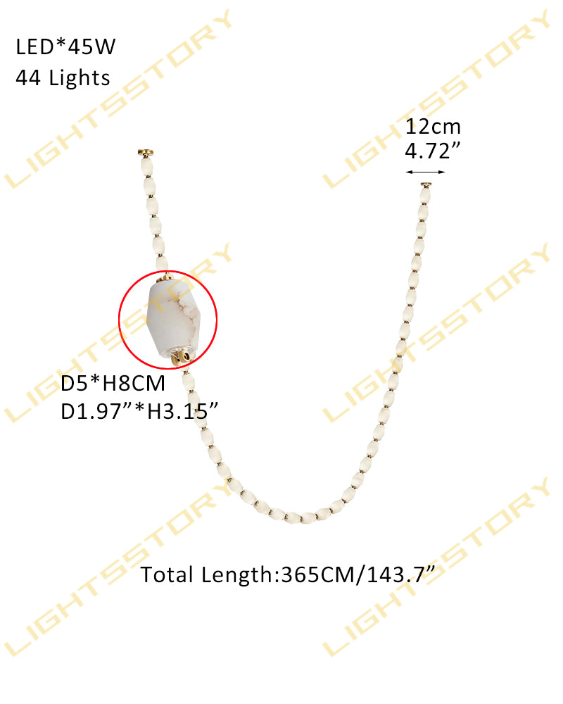 Clairval Series Geometric Chandelier | Linear LED Solid Brass Connectors and Integrated LED Modules, Natural Brass finish for Kitchen Islands and Dining Rooms 44-light-D5*H365CM D1.97"*H143.7" Brass American chandelier