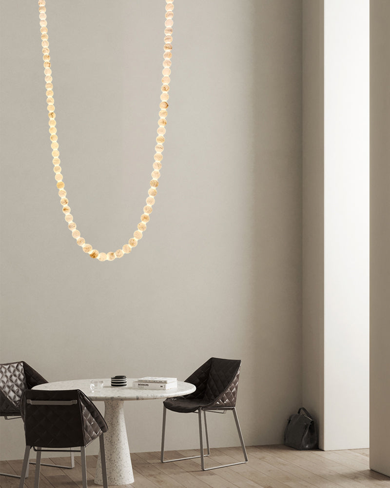 High Lighting Foyer Luxury Custom Ceiling Peal Chandelier with cluster alabaster globes for 3 chains