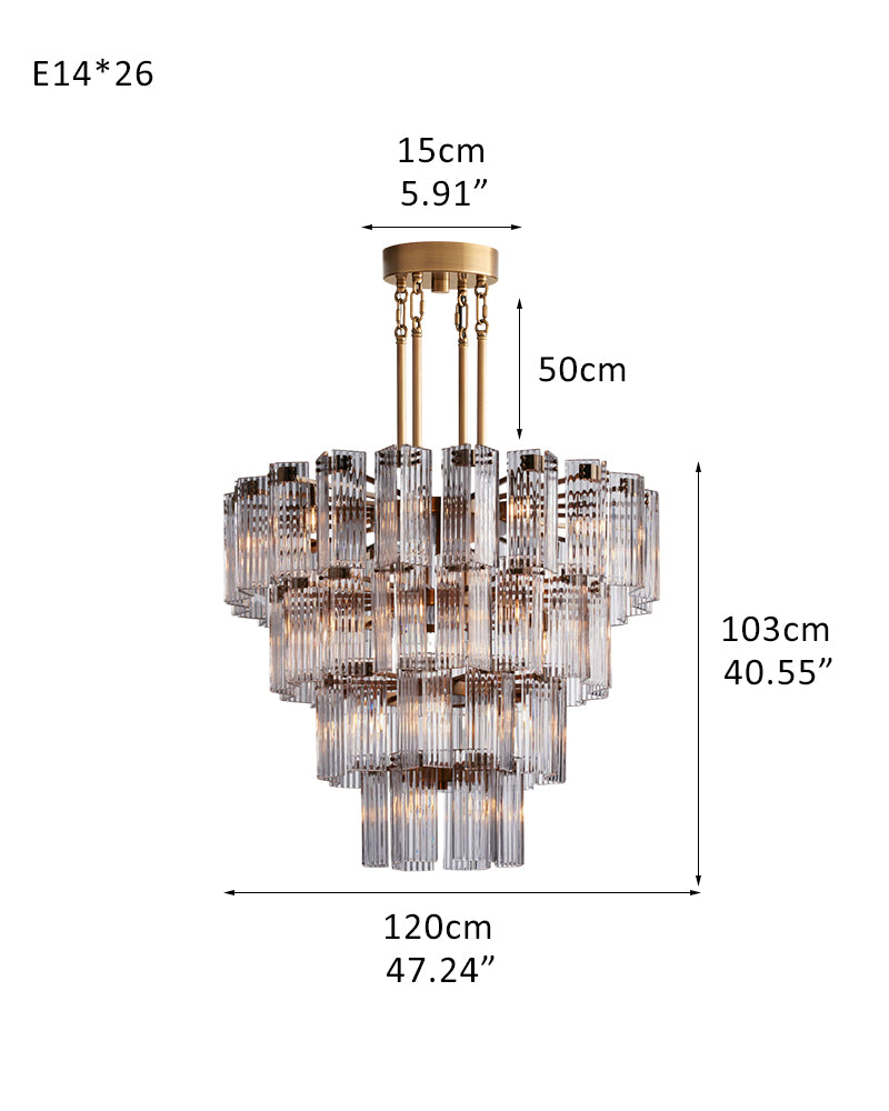 retractable ceiling glass chandelier