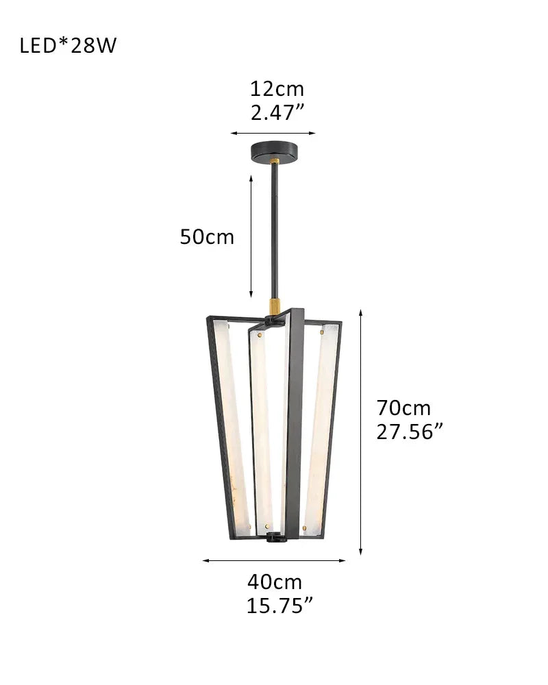 3/4 Lights Modern Edgemere LED Alabaster Pendants Light Wide 11" 16" in Brass/Black Finish 4-light-D40*H70CM D15.8"*H27.6" Black Modern Pendant lamp