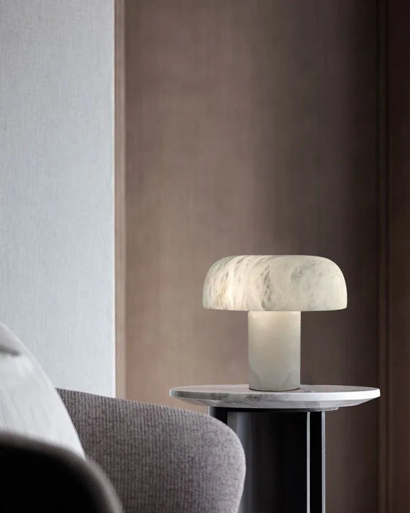 Modern Alabaster Mushroom Bedside Table Lamp Warm White Indoor Lighting Table lamp