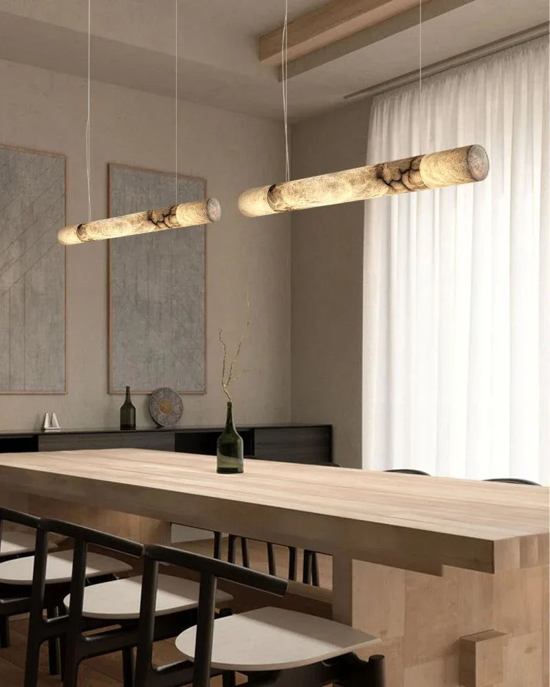 Minimalist Long Cord Ceiling Pendant Alabaster Lighting | 120/150cm Length American chandelier