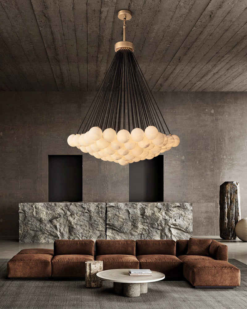 modern globe marble chandelier