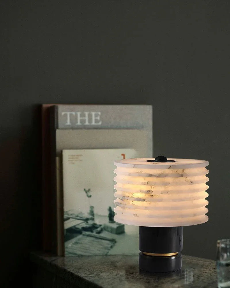 Elegant Lighting G9 Cloud Stone Alabaster Table Lamp Wide D10" & D11" 15W Vintage Simple Table Lamp