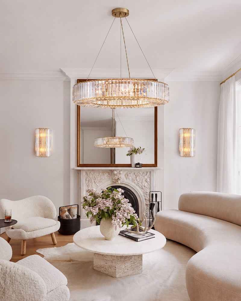LightsStory K9 Crystal Cylinder Wall Light - Geometric Wall Sconce