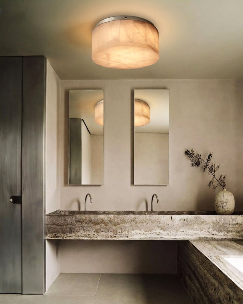 LightsStory Serene Alabaster Dome Ceiling Light - Natural Stone - LightsStory Chandeliers & Crystal Lighting - USA