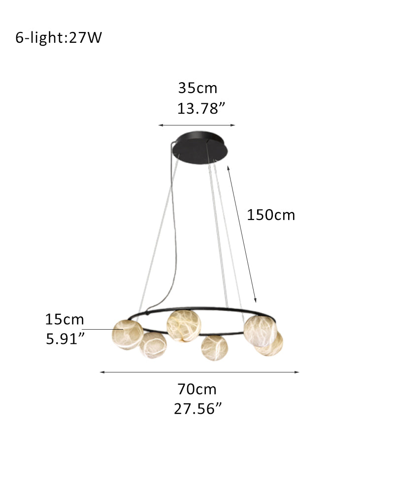 white alabaster pendant light