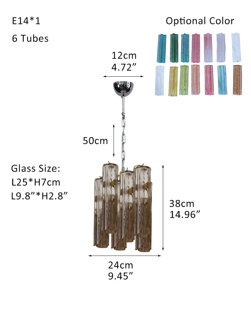 Cortina Statement Round Chandelier - Smoked Fluted Glass - XL Tier - LightsStory Chandeliers & Crystal Lighting - USA