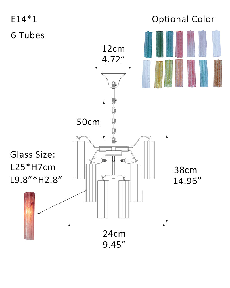 Italian Tronchi Luxury Large Multi-Tier Murano Pink Glass Tube Chandeliers