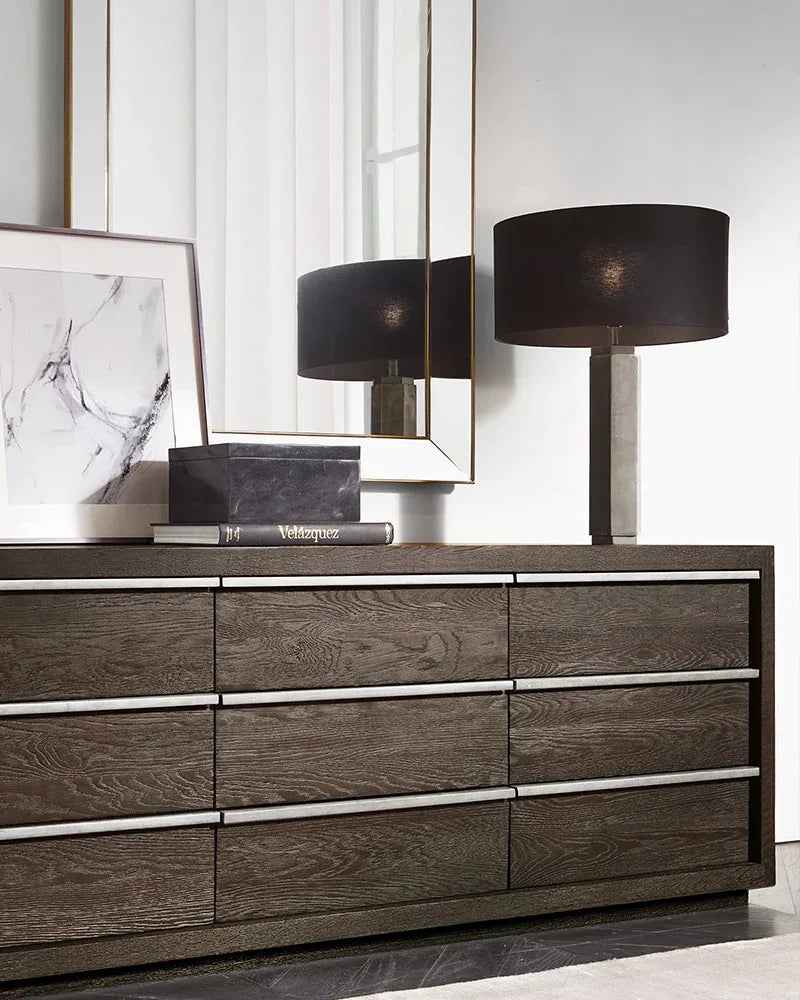 LightsStory Series Geometric Table Lamp | Hexagonal Column Solid Brass and Black Metal with Fabric Linen Lampshade, Matte Black and Polished Brass finish for Modern Home Offices and Bedside Tables Vintage table lamp