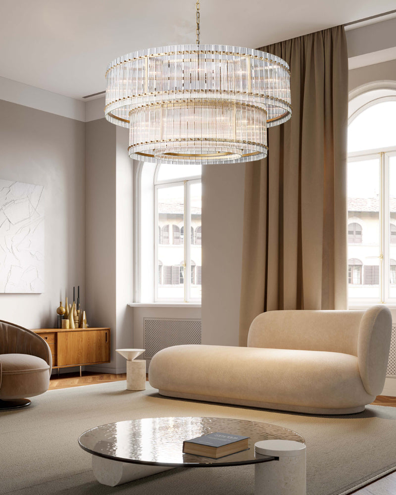 Sun Marco Modern Glass Round Chandelier