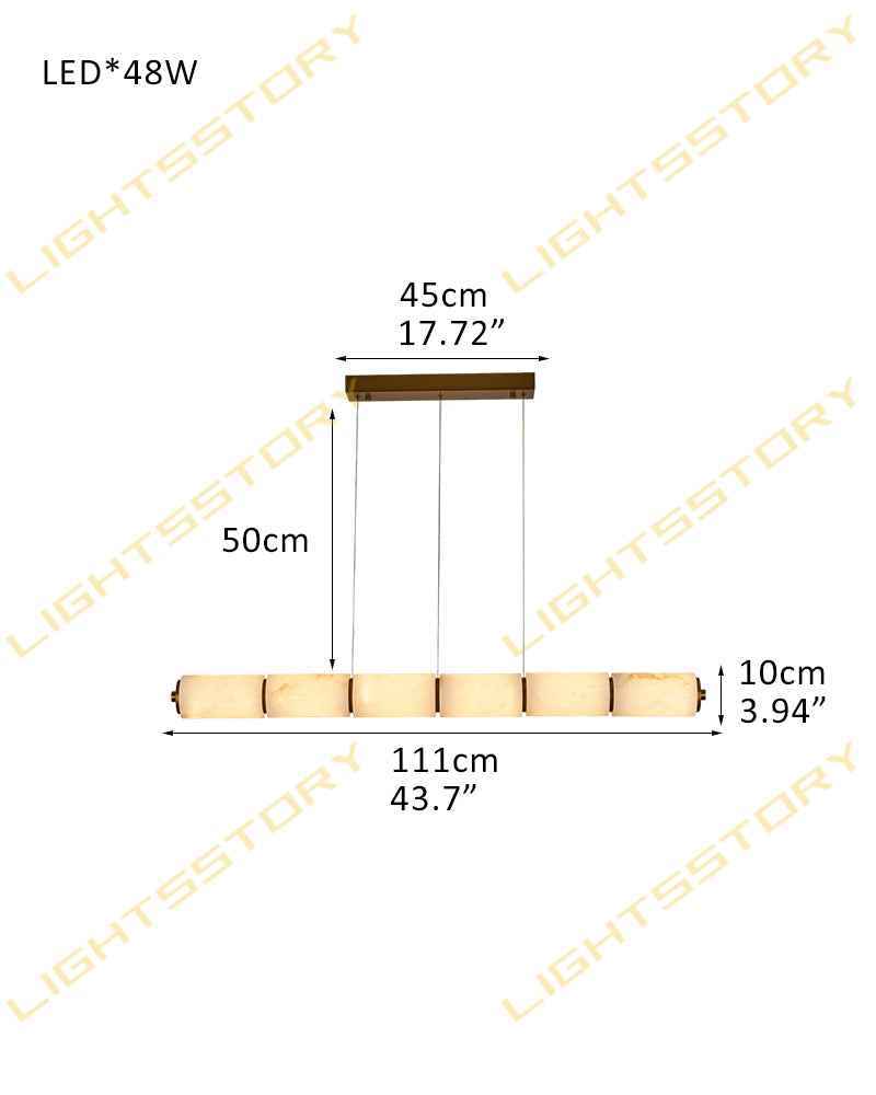 LightsStory Series Linear Chandelier | Natural Handmade Alabaster with Gold Metal Finish for Kitchens Island, Living Rooms and Bedrooms (Copy)