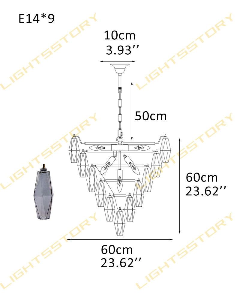 Modern Multi-Layer Murano Colorful Glass Round Chandelier Gold Framework for living room