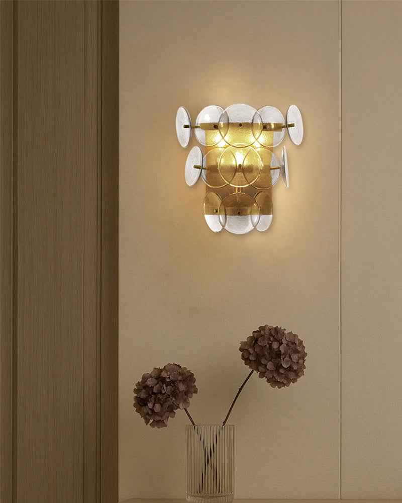 LightsStory Handcraft Glass Mutil-layer Cylindrical Wall Sconces